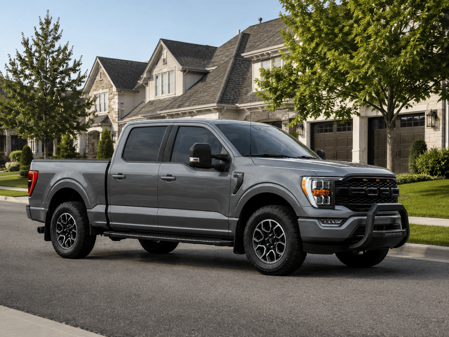 Unwrapped gray Ford F-150 before the CR3 wrap